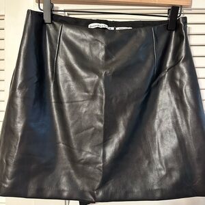 Abercrombie & Fitch Black Vegan Leather Skirt